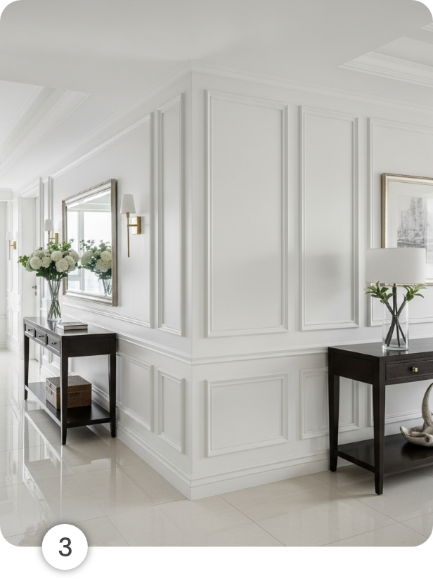 Enhance property using wainscoting